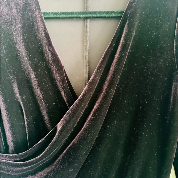 Joseph Ribkoff Velvet faux wrap top - Picture 4 of 7